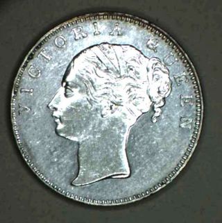 1840 British India One 1 Rupee.  917 Silver Young Victoria photo