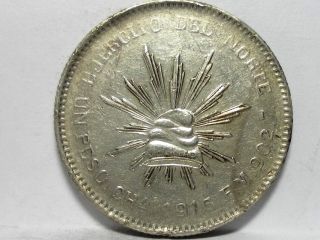 1915 Mexico - Revolutionary Chihuahua Peso,  902 Silver Circulated Coin photo
