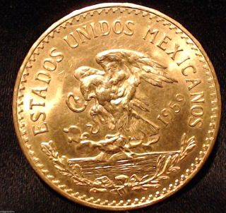 Mexico 20 Gold Peso,  1959 photo