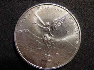 2014 Mexican Silver Libertad Coin 1 Oz.  999 Silver photo