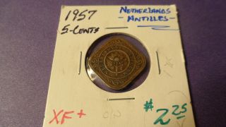 Netherlands Antilles 1957,  Five Cents.  Details photo