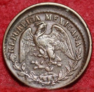 1901 - M Mexico 1 Centavo Off - Center Error Foreign Coin S/h photo