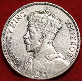 1933 Zealand 1 Florin Silver Foreign Coin S/h photo