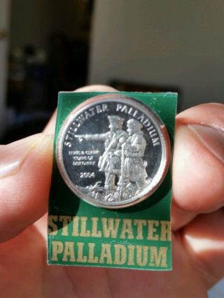 2004 Stillwater Lewis & Clark Palladium 10th Ounce Coin.  Johnson Matthey Assayed photo