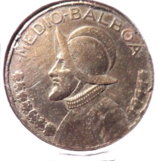 Circulated 1973 Medio - Balboa Panama Coin photo