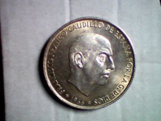Spain 1966 100 Pesetas Coin 800 Silver Bu Francisco Franco Caudillo Item 1 photo