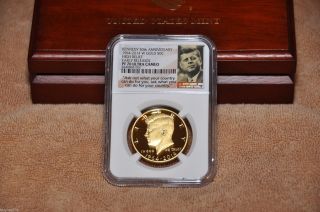 2014 - W 50th Ann.  High Relief Kennedy Gold Half - Dollar Proof Coin Ngc Pf70 Er photo