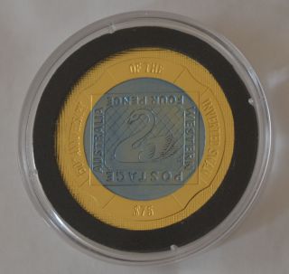 Inverted Swan Stamp $75 Gold Titanium - Rare - Proof Coin 2005 photo