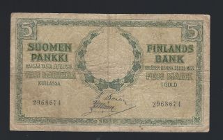 Finland 5 Markkaa 1909 (1918) Banknote photo