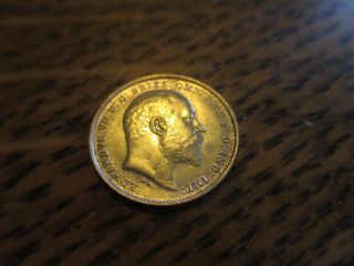 1908 Britain Edward Vii Three Pence Silver Coin Unc - photo