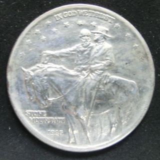 Us 1925 Stone Mountain Memorial Silver 50 Cents Au Scarce photo