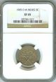 Danish West Indies 1905 Five Cents Ngc Xf45 Scarce India photo 1