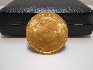 1935 - Lb Switzerland Helvetia Swiss Gold Coin 20 Francs photo