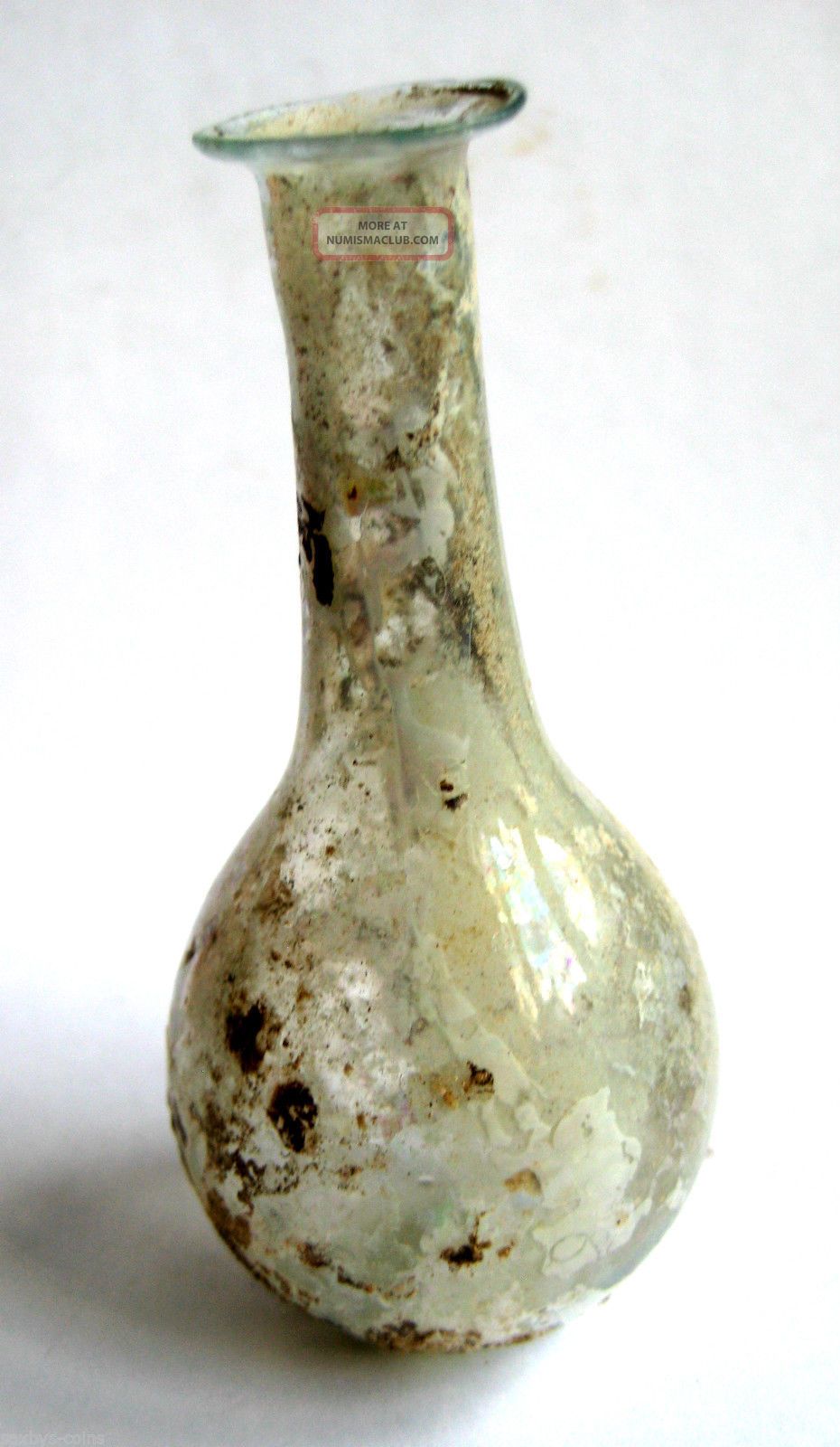 Rare Circa.  100 A.  D Finest British Found Roman Period Glass Bottle.  Vf State Coins: Ancient photo