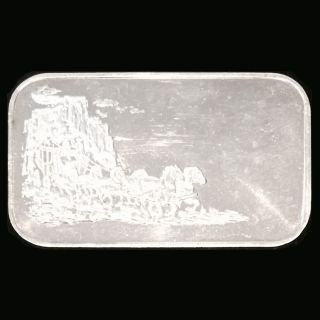 Silver Towne Stagecoach Bar One Ounce.  999 Fine Silver photo
