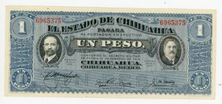 Mexico … P - S530a … 1 Peso … 1915 … Au - Unc photo