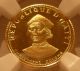 Haiti 1973 Gold 100 Gourdes Ngc Pf - 70 Uc Christopher Columbus Coins: World photo 1