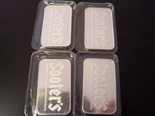 4 Rare Johnson Matthey Jm 1 Troy Oz.  999 Silver Sooter ' S Consective Serial photo