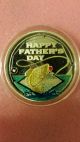 Silver 1oz Father ' S Day Enameled W/capsule And Gift Box.  Engravable Silver photo 2