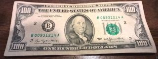 100.  00 Dollar Bill 1977 York photo