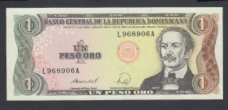Dominican Republic 1 Peso Oro Unc P.  126,  Banknote,  Uncirculated photo