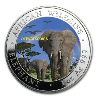 2015 1oz Silver African Somalian Elephant Coin,  $$ Collectable Coin $$ photo
