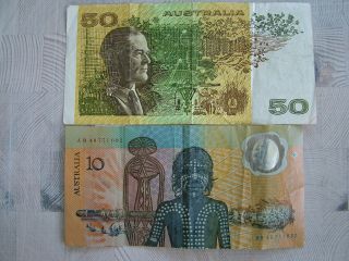Australia 1989,  50 Dollars,  P47f,  10 Dollar photo