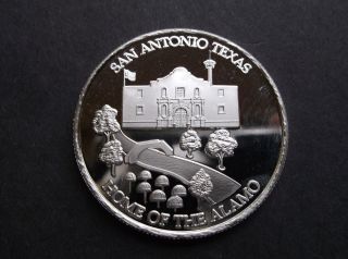 San Antonio,  Texas,  Home Of The Alamo,  One Troy Ounce.  999 Fine Silver,  Aa - 313 photo