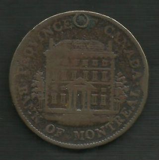 1844 Canada Half Penny Bank Of Montreal Bank Token photo