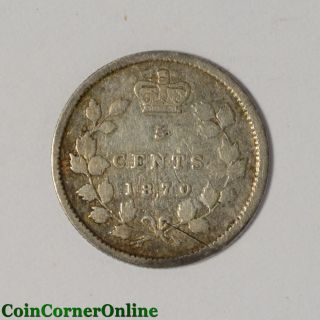 1870 R.  B.  Canadian Silver 5c Piece (ccx6623) photo