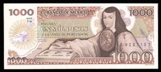 El Banco De Mexico 1000 Pesos 19.  7.  1985,  Serie Yb.  P - 85.  Au, photo