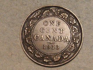 1913 Canadian Large Cent (s,  H To Canada) 9674b photo
