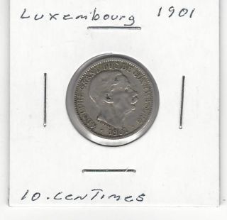 Luxembourg 10 Centimes,  1901 photo
