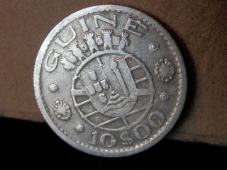 Guinea - Bissau / Portuguese Coin 10 Escudos 1952 Silver photo