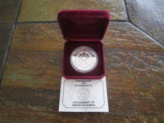 Rare 1988 Samoa Silver $5 Proof In Medal Alignment Km 6.  2 Images photo