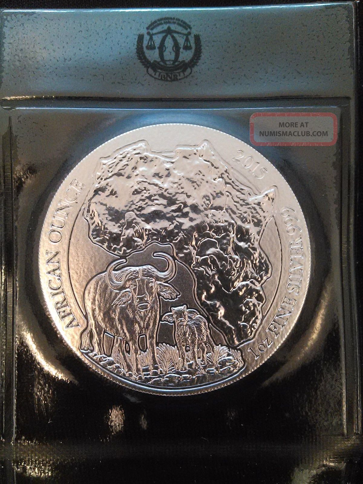 2015 Rwanda 1 Oz Silver African Buffalo - Very Limited Mintage