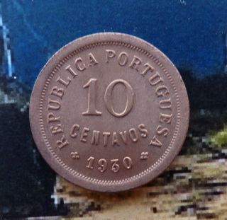 Bn (243a) - Cap Verde - Coin 10 Centavos 1930 Unc Km 2 photo