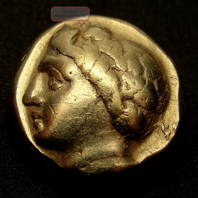 Young Pan.  Ancient Greek Gold Coin.  Ionia.  Phokaia.  1/6 Stater.  Hecte.  Electrum Coins: Ancient photo