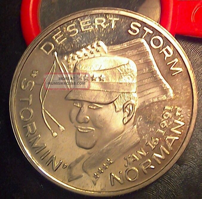 Desert Storm - Stormin Norman 1oz Round. 999 Silver