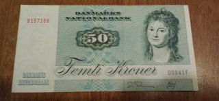 Denmark 50 Kroner Note Crisp Uncirculated photo