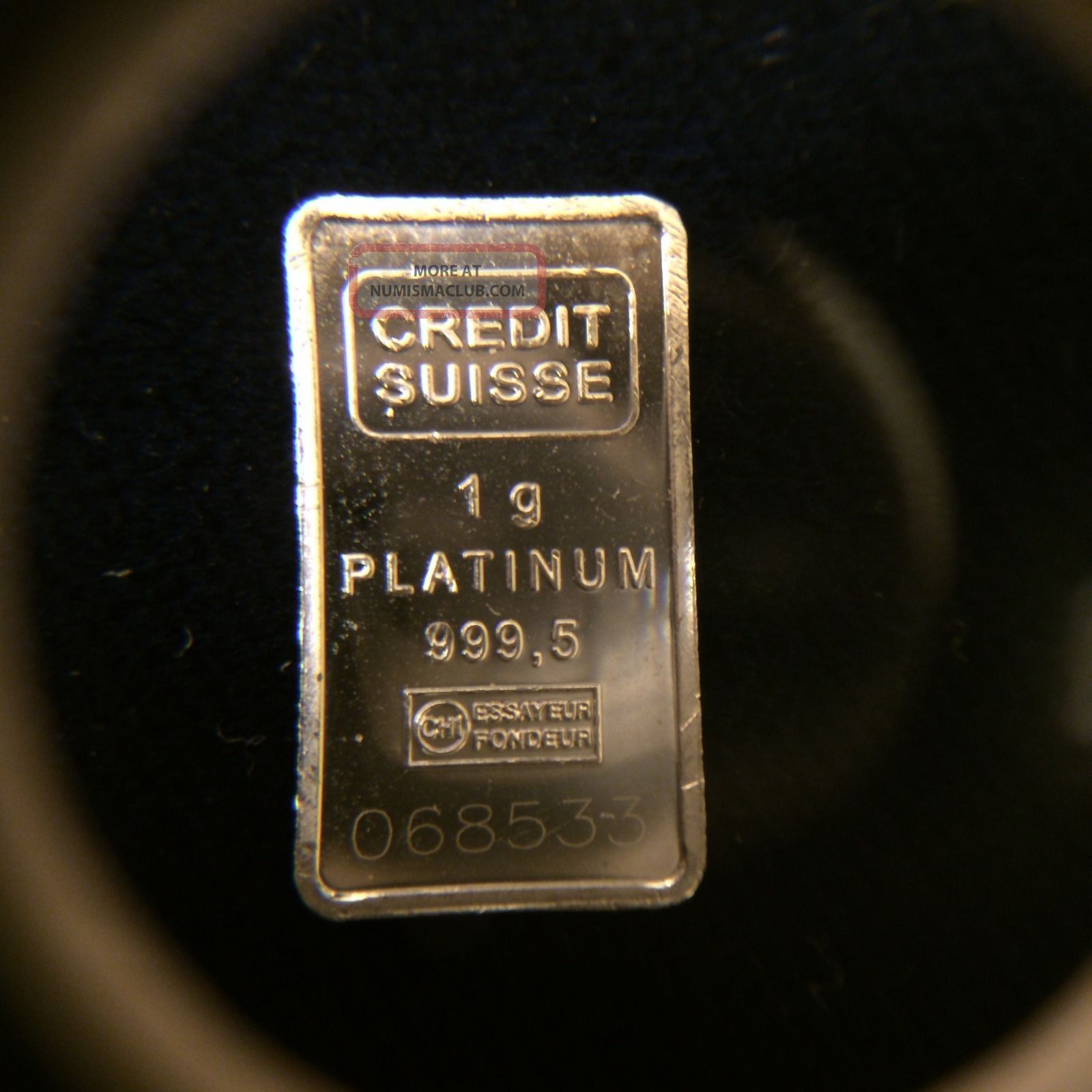 Platinum Credit Suisse Bullion Bar - 1 Gram