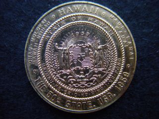 1959 Hawaii Statehood Oahu Error Souvenir Coin Token Medal photo