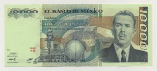 Mexico 10000 Pesos 19 - 7 - 1985 Pick 89.  A Unc Serie Kr Unc Uncirculated Banknote photo