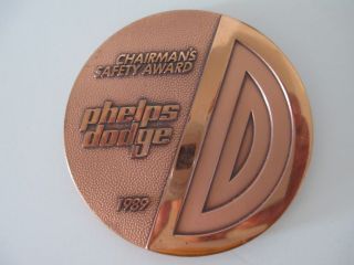 Vintage Phelps Dodge Morenci Mining - Copper Medallion photo