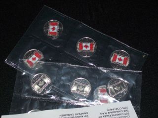 2015 Canadian Flag.  25 Cent Circulation Coin 10 Pack On Hand photo
