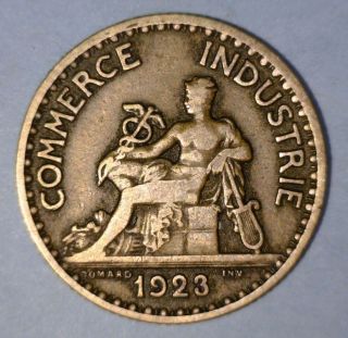 France 1 Franc 1923 Very Fine,  Coin photo