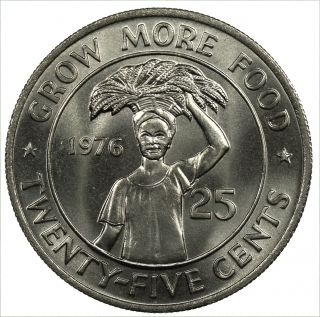 Liberia 25 Cents,  1976,  Fao Coin photo