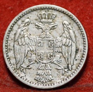 Circulated 1904 Serbia 5 Para Km18 Foreign Coin S/h photo