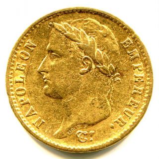 1808 A France Gold 20 Francs Napoleon photo