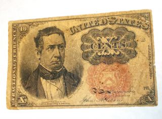 1874 William Merideth 10 Cent Fractional Currency Note,  5th Issue photo